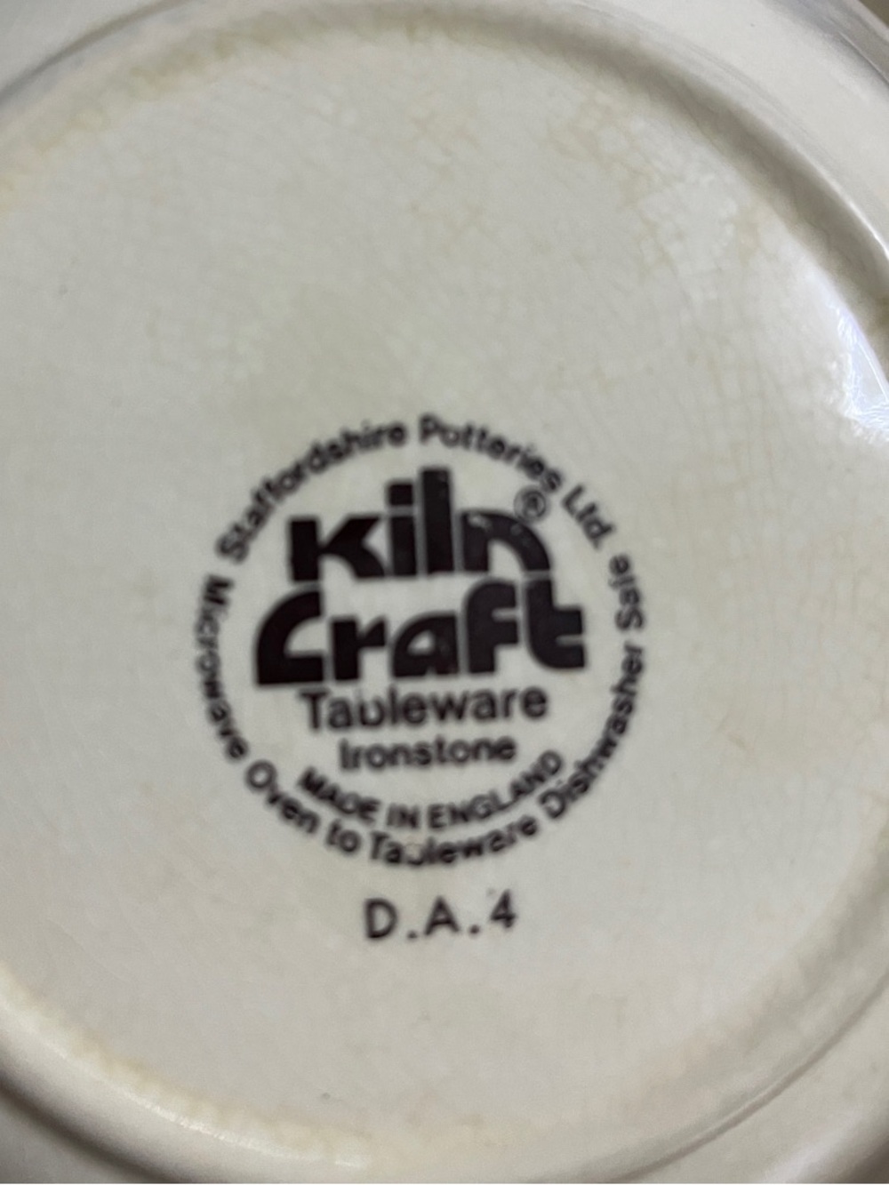 Kilncraft Tableware Ironstone - Staffordshire Potteries Ltd. in Cream Color